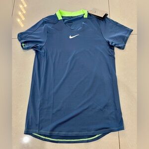 Nike Navy and Lime Sports Tee